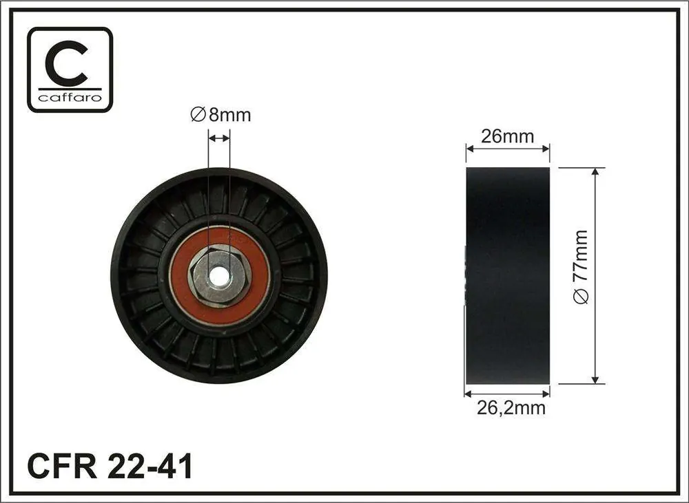 ROLKA PASKA 78X8X26 PLASTIK-GŁADKA, ŁOŻYSKO NACHI JAPAN - Megacena