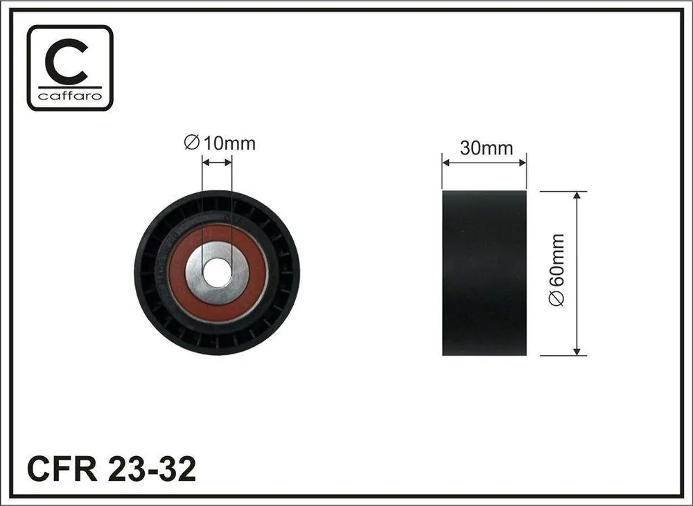 Dodaj do koszyka | ROLKA NAPINACZA 60X10X30 PLASTIK-GŁADKA. PODWÓJNE ŁOŻYSKO, ŁOŻYSKO NACHI JAPAN