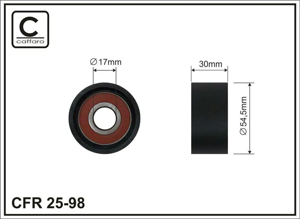 Kup online - ROLKA NAPINACZA 54X17X29.5/532023410/ PLASTIK-GŁADKA, ŁOŻYSKO NACHI JAPAN
