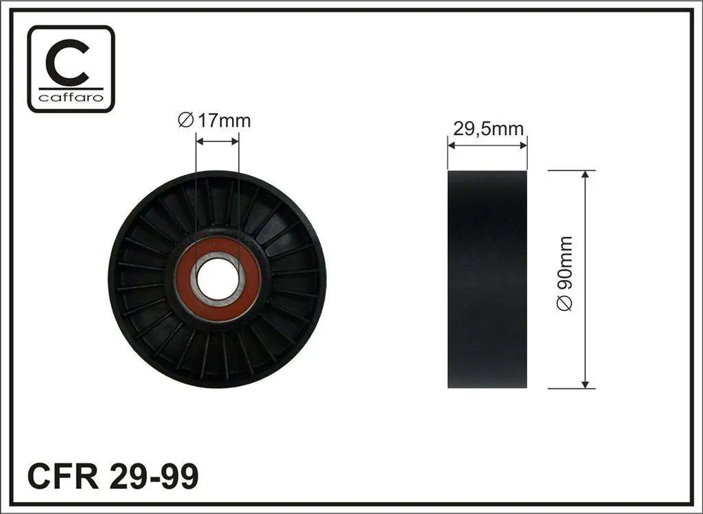 ROLKA NAPINACZA 90X17X29 PLASTIK-GŁADKA, ŁOŻYSKO NACHI JAPAN | Top produkt