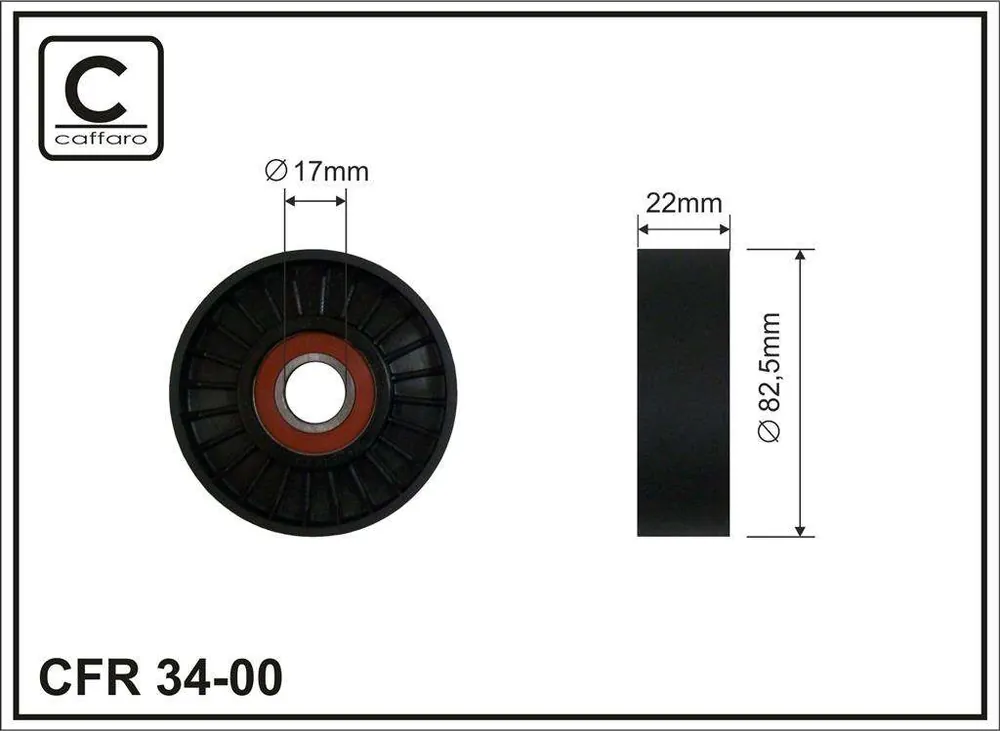 ROLKA NAPINACZA 82.5X17X22 PLASTIK-GŁADKA, ŁOŻYSKO NACHI JAPAN - Na zamówienie
