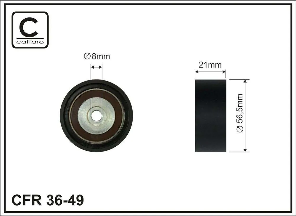 ROLKA NAPINACZA 56X8X22 PLASTIK-GŁADKA, ŁOŻYSKO NACHI JAPAN - Ostatnie dni promocji