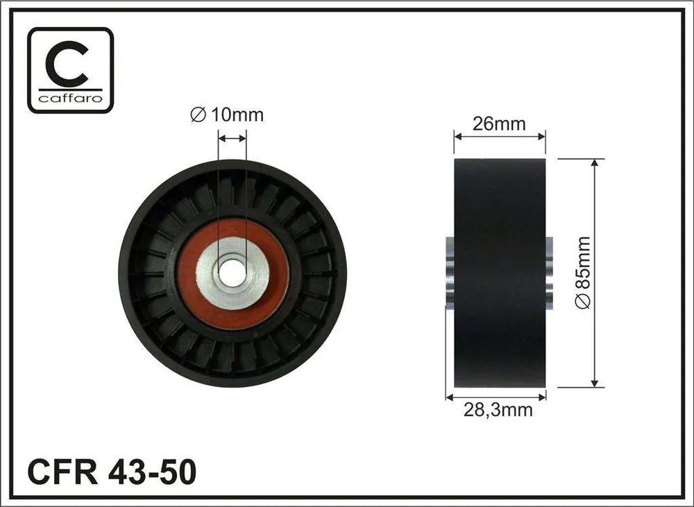 ROLKA NAPINACZA 85X10X26 PLASTIK-GŁADKA, ŁOŻYSKO NACHI JAPAN - Zostało tylko kilka sztuk