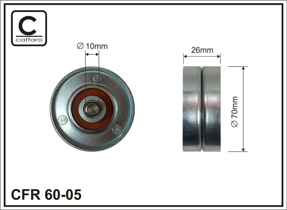 ROLKA NAPINACZA 70X10X26 METAL-GALWANIZACJA BIAŁA, ŁOŻYSKO NACHI JAPAN | Tylko kilka sztuk