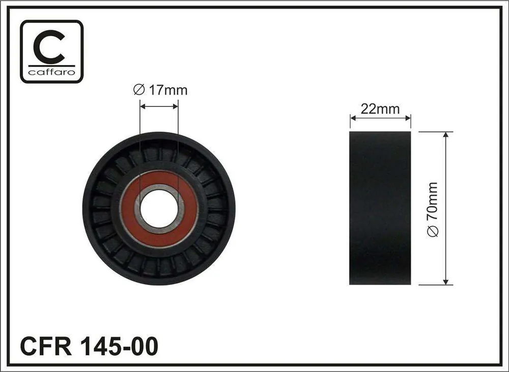 Top produkt | ROLKA NAPINACZA 70X17X22 PLASTIK-GŁADKA, ŁOŻYSKO NACHI JAPAN