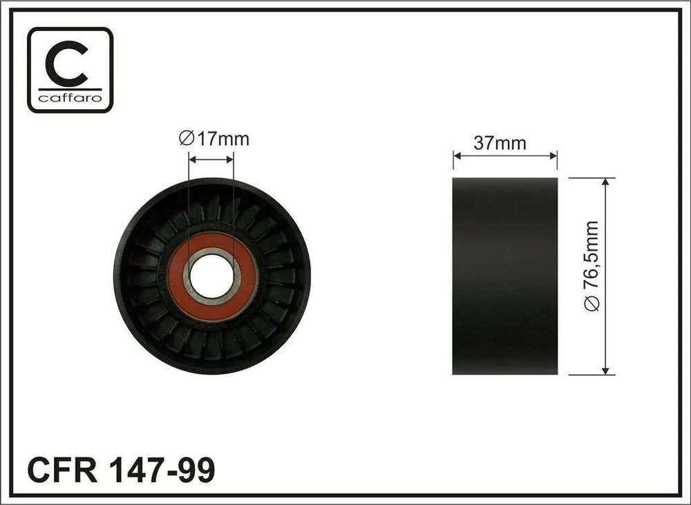 Oferta dnia | ROLKA NAPINACZA 76X8X37 PLASTIK-GŁADKA, ŁOŻYSKO NACHI JAPAN