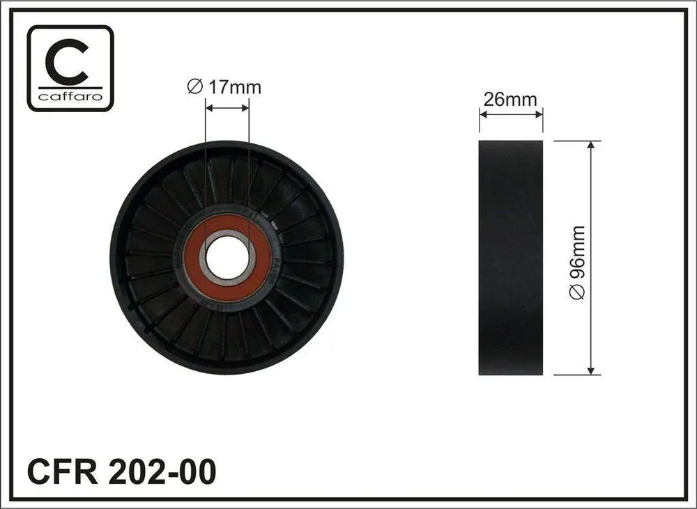 Oferta promocyjna - ROLKA NAPINACZA 95X17X26 PLASTIK, ŁOŻYSKO NACHI JAPAN