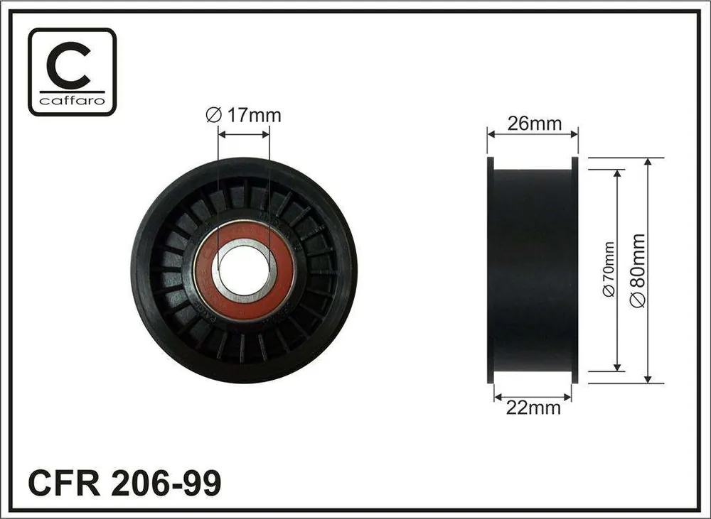 Szybka wysyłka - ROLKA NAPINACZA 70X17X22 PLASTIK, ŁOŻYSKO NACHI JAPAN