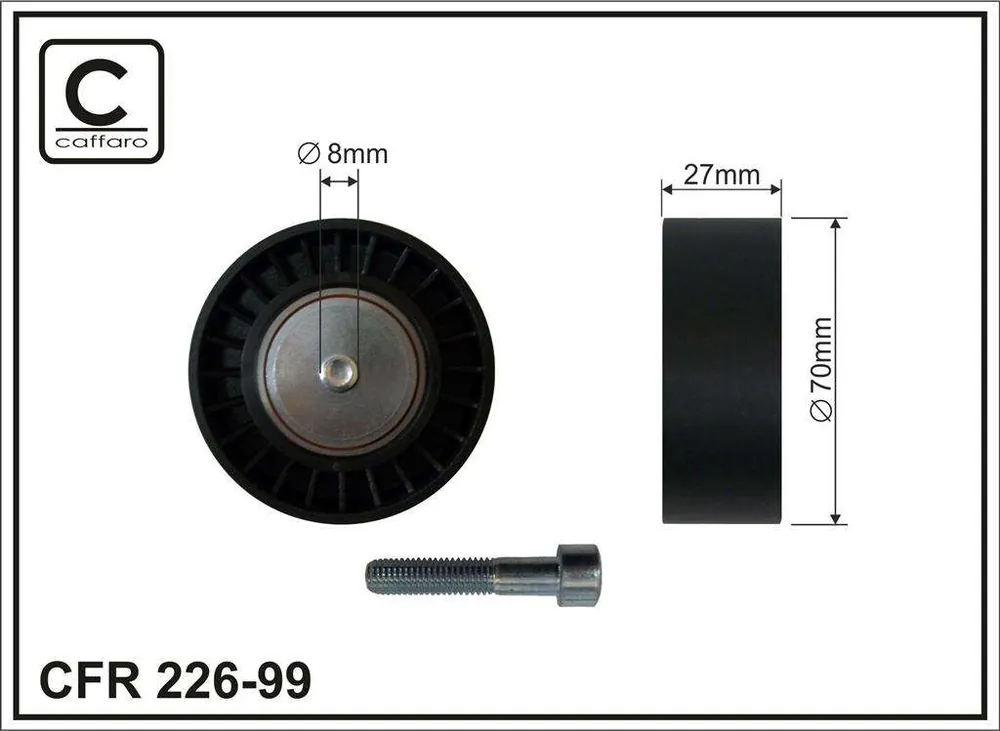 Produkt ceniony przez klientów - ROLKA NAPINACZA 70X8X27.5 METAL PODW. ŁOŻ., ŁOŻYSKO NACHI JAPAN