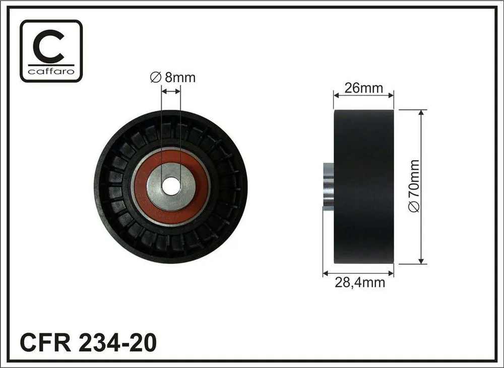 ROLKA NAPINACZA 70X8X25.5 PLASTIK, ŁOŻYSKO NACHI JAPAN | Produkt premium