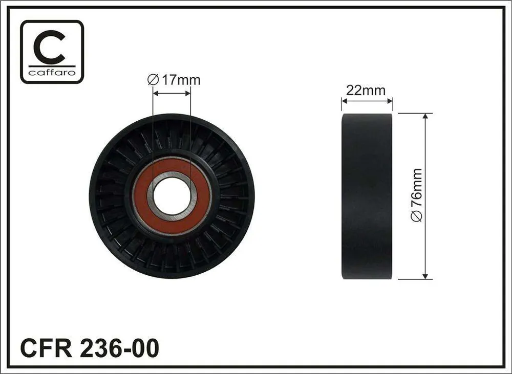 ROLKA NAPINACZA 76X17X22 PLASTIK, ŁOŻYSKO NACHI JAPAN - Kup online