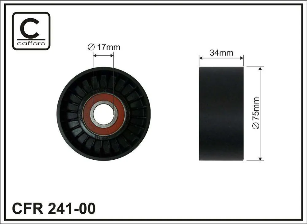 ROLKA NAPINACZA 76X17X34 PLASTIK, ŁOŻYSKO NACHI JAPAN - Końcówka zapasów