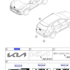 Emblemat KIA SPortage Hybrid 2022 86300P1000 | Taniej
