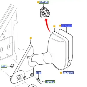 Wkład Lusterka Prawy Ford Transit 2000-2013 4059965 | Obniżka