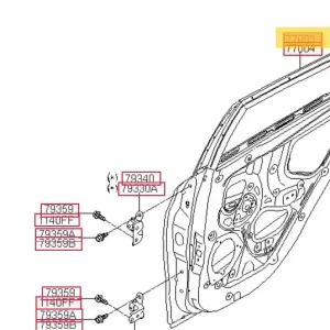 Drzwi tylne lewa strona Hyundai I20 (2015-2018) 77003C8000 | Cena fabryczna
