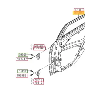 Bestseller | Drzwi tylne prawa strona Hyundai I30 (2012-2016) 77004A6200