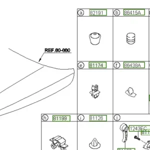Kup online - Zamek maski silnika Hyundai IX35 / Tucson (2010-2014) 811302S000
