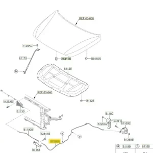 Linka otwierania maski Hyundai I30 (2017-) 81190G4000 - Bezpośrednio od producenta