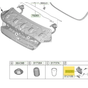 Zamek klapy bagażnika Hyundai Elantra (2020-2023) 81230AA010 - Hit sprzedaży