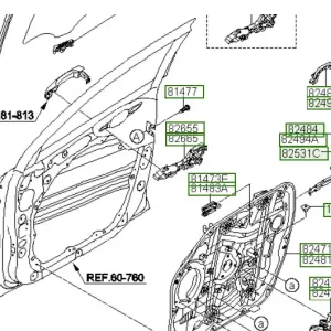 Zatrzask drzwi przednich lewa strona Hyundai Tucson (2016-2018) 81310D3510 - Łatwe zamówienie
