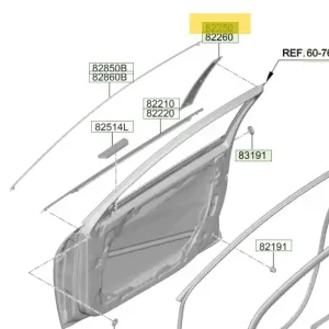 Nakładka ramy okna drzwi lewa Hyundai Elantra (2020-2023) 82250AA000 - Oferta specjalna