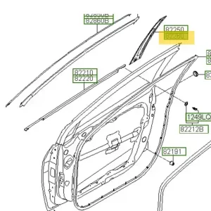 Nakładka ramy okna drzwi prawa Hyundai I40 (2012-2018) 822603Z000 - Tylko w tym tygodniu