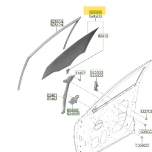 Łatwe zamówienie | Szyba drzwi przednich lewa Hyundai Tucson (2022-2024) 82410N7010