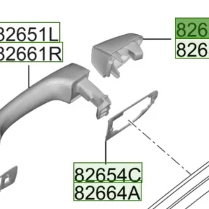 Bezpośrednio od producenta | Osłona klamki drzwi lewy przód Hyundai Kona (2018-2021) 82652J9100