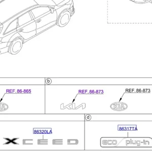 Emblemat napis ‘‘PHEV‘‘ Kia 86317CR300 | Produkt polecany