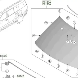 Listwa szyby przedniej Hyundai Santa Fe (2024) 86120P6000 - Sprawdzony produkt