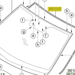 Uszczelka szyby czołowej Hyundai I20 (2015-2018) 86131C8000 | Już w sprzedaży