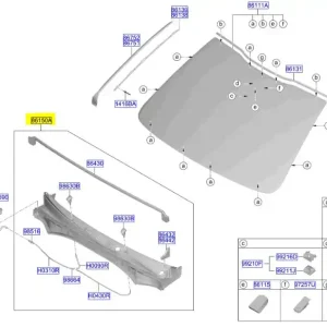 Bezpieczne zakupy - Podszybie plastikowe Kia Sorento 202 2023 Hybrid 86150P2000