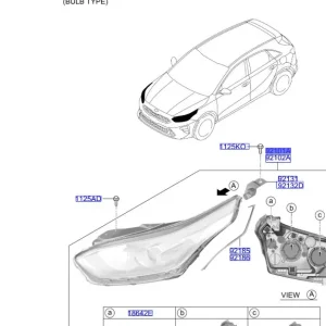 Bezpośrednio od producenta | Reflektor lewy przód Kia Ceed ProCeed XCeed 2021 92101J7051
