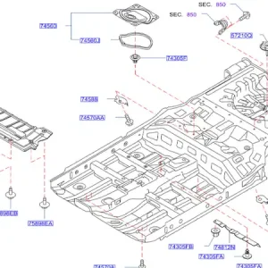 Śruba do osłony silnika Nissan Qashqai 2006-2013 01121S602E - Szybka dostawa