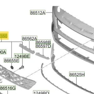 Oferta promocyjna | Osłona przednia chłodnicy Hyundai Kona (2021) 86350J9CB0