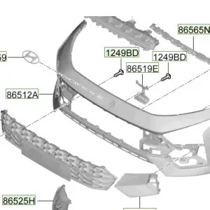 Wybór klientów | Atrapa chłodnicy Hyundai I20 / Bayon (2024) 86350Q0BC0