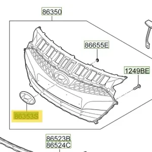 Emblemat marki Hyundai (i30 2012-2016) 86353A5000 - Niska cena