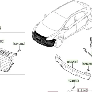 W sprzedaży - Belka zderzaka przedniego Hyundai I30 (2012-2016) 86530A6001