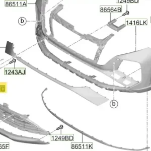 Atrapa wlotu powietrza zderzaka Hyundai Tucson (2022) 86530N7DB0 | Produkt wysokiej jakości