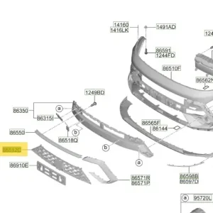 Kratka zderzaka przedniego Hyundai Kona (2023) 86531BE000CA | Sprawdzony wybór