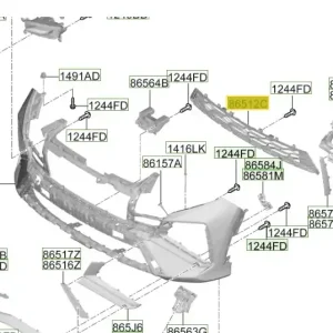 Klienci polecają - Kratka zderzaka przedniego Hyundai Tucson (2024) 86531N7SB0