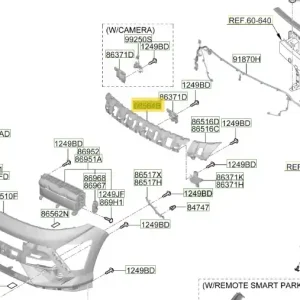 Wspornik kraty czołowej Hyundai Kona (2023) 86535BE700 | Jeszcze taniej