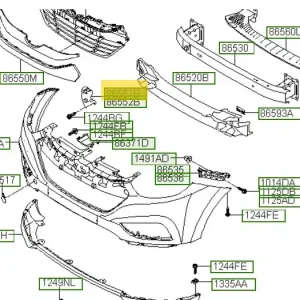 Wspornik zderzaka przedniego lewa strona Hyundai IX35 / Tucson (2011-2014) 865512S000 - Nowy produkt