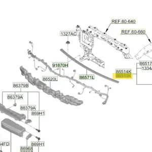 Nowość w asortymencie - Wspornik zderzaka przedniego lewa strona Hyundai Ioniq 5 (2021-2024) 86551GI000