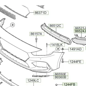 Tunel powietrza zderzaka przedniego Hyundai I30 (2017) 86568G4AA0 | Hit sprzedaży