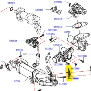 USZCZELKA KOL.WYDECH-ZAWORU EGR NISSAN QASHQAI 2013-2021 1471900Q1L | Wyprzedaż zapasów