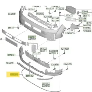 Najwyższa jakość - Listwa dolna zderzaka Hyundai Santa Fe (2024) 86591P6000CA