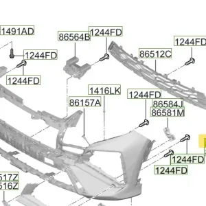 Listwa zderzaka przedniego prawa Hyundai Tucson (2024) 86594N7GA0CA - Oferta kończy się wkrótce