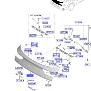 Nowa pozycja w ofercie | Listwa nakłądka ozdobna klapy pokrywy bagażnika Kia Ceed Xceed Hybrid 2020 87311J7CA0