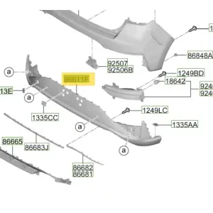 Nakładka dolna zderzaka tylnego Hyundai I30 (2024-2026) 86612G4550CA - Klienci polecają